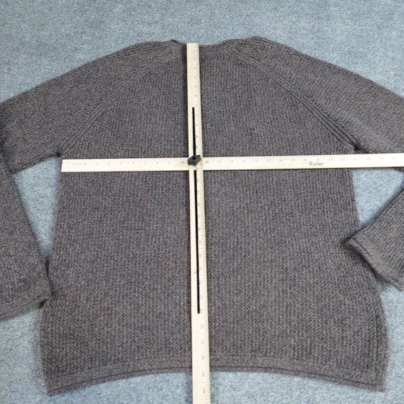 Carbon 2 Cobalt Roll Neck Sweater XL Brown Cotton Raglan Henley - Picture 6 of 10